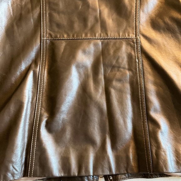 Danier vintage leather jacket / coat (dark brown / espresso), mid length women's - Picture 7 of 13